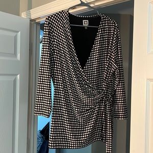 Anne Klein faux wrap blouse